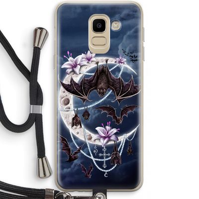 Vleermuizen Maan: Samsung Galaxy J6 (2018) Transparant Hoesje met koord