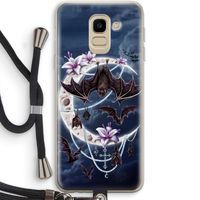 Vleermuizen Maan: Samsung Galaxy J6 (2018) Transparant Hoesje met koord