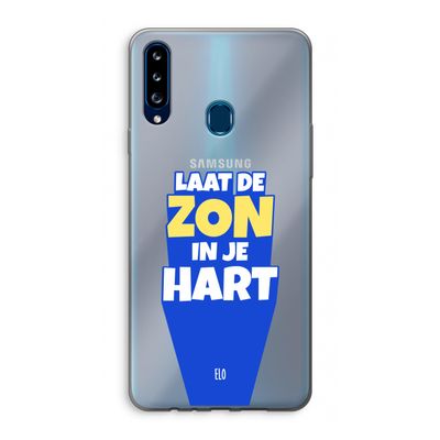 Laat de zon in je hart: Samsung Galaxy A20s Transparant Hoesje