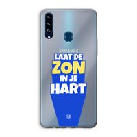 Laat de zon in je hart: Samsung Galaxy A20s Transparant Hoesje