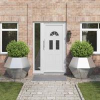 VidaXL Plantenbak 2 pcs zilver 100 x 100 x 80 cm roestvrij staal