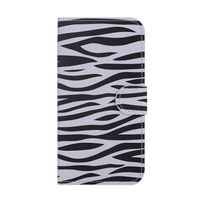 Zebra print iPhone X portemonnee hoes - thumbnail