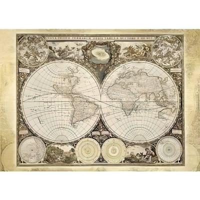 SCHMIDT SPIELE Historische wereldkaart puzzel voor volwassenen - 2000 stukjes