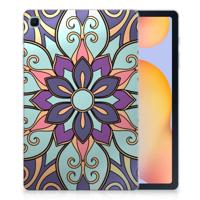 Samsung Galaxy Tab S6 Lite | S6 Lite (2022) | Siliconen hoesje | Purple Flower