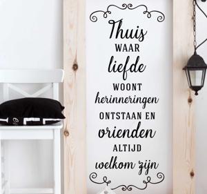 Muurstickers woonkamer Thuis waar liefde leeft