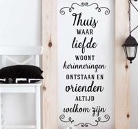 Muurstickers woonkamer Thuis waar liefde leeft