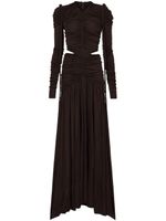 Proenza Schouler robe longue cintrée à découpes - Marron