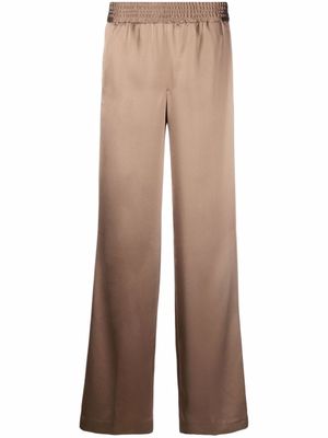 PT Torino pantalon ample à taille élastiquée - Marron