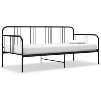 Slaapbankframe metaal zwart 90x200 cm