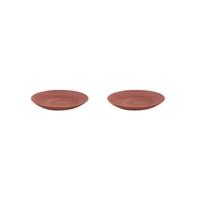 Mammoet Bord Spirit 21.5 cm Rood Stoneware 2 stuks