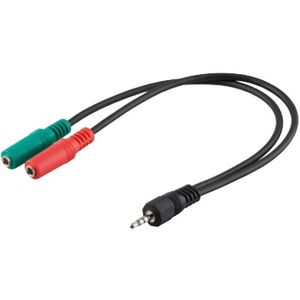 Stereo Jack 4-Pin > 2x aansluiting Adapter