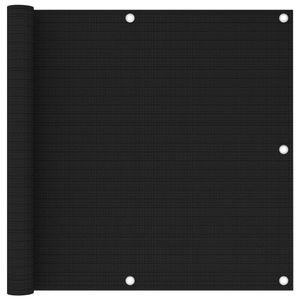VidaXL Balkonscherm 90x400 cm hdpe zwart