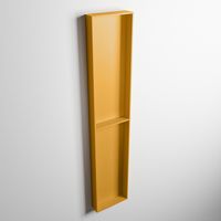 MONDIAZ EASY Nis 89,5x29,5cm in solid surface kleur Ocher | Ocher. 2 vakken geschikt voor in- of opbouw