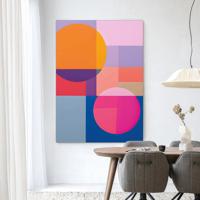 Urban Cotton Wandkleed 'Combine' 80 x 110cm in Frame - black