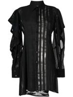 Feng Chen Wang robe-chemise à design patchwork - Noir