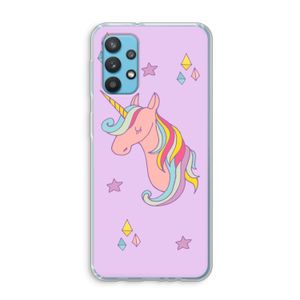 Roze eenhoorn: Samsung Galaxy A32 4G Transparant Hoesje