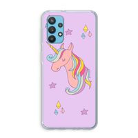 Roze eenhoorn: Samsung Galaxy A32 4G Transparant Hoesje Roze eenhoorn: Samsung Galaxy A32 4G Transparant Hoesje