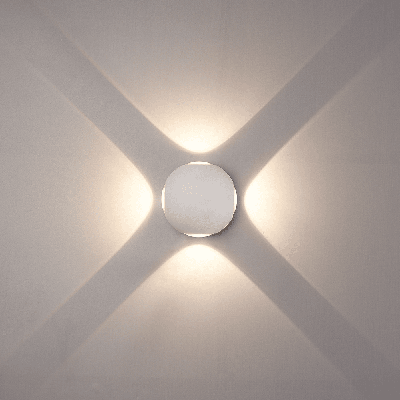 Austin LED Wandlamp 4-lichts - 4W 460lm - IP54 Waterdicht - 3000K Warm Wit - Binnen en buiten - Rondom licht - Wit