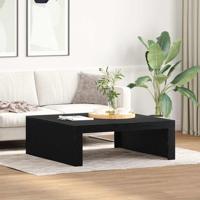 Salontafel Zwart eiken 100 x 100 x 35 cm Bewerkt hout