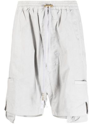 Boris Bidjan Saberi short-sarouel à lien de resserrage - Gris