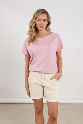 Nukus Anita Top Lurex Nks01085 T-shirt Korte Mouw 30 Blush Nukus Anita Top Lurex Nks01085 T-shirt Korte Mouw 30 Blush
