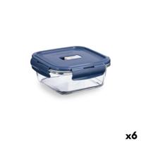 Hermetische Lunchtrommel Luminarc Baltic Blauw Glas 760 ml (6 Stuks)