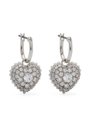 Swarovski boucles d'oreilles pendantes Idyllia - Argent