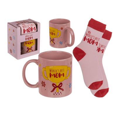 Cadeauset best mom - mok en sokken - cadeauset - moederdag