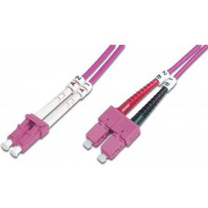 Digitus OM4, LC/SC, 10m Glasvezel kabel Multi kleuren