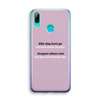 gij zijt ook iemand: Huawei P Smart (2019) Transparant Hoesje
