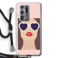 Red lips: Huawei P40 Pro Plus Transparant Hoesje met koord