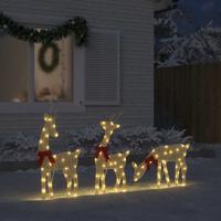 VidaXL Kerstdecoratie rendier 3 st 90 led&apos;s warmwit