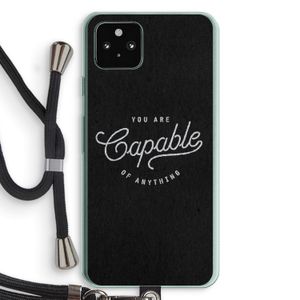 Capable: Pixel 5a 5G Transparant Hoesje met koord