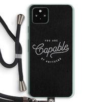 Capable: Pixel 5a 5G Transparant Hoesje met koord