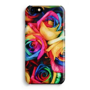 Neon bloemen: iPhone 8 Volledig Geprint Hoesje