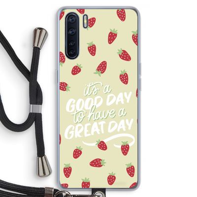 Don't forget to have a great day: Oppo A91 Transparant Hoesje met koord