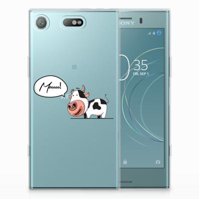 Sony Xperia XZ1 Compact Telefoonhoesje met Naam Cow Sony Xperia XZ1 Compact Telefoonhoesje met Naam Cow
