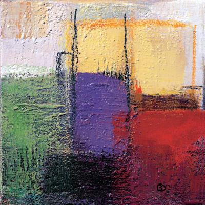 Kunstdruk Bea Danckaert - Violet Statics III 40x40cm