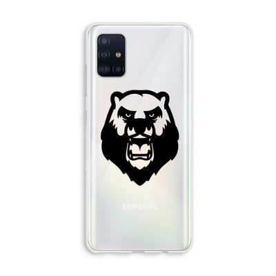 Angry Bear (black): Galaxy A51 4G Transparant Hoesje