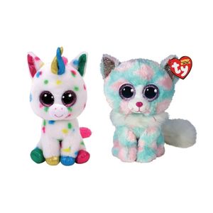 Ty - Knuffel - Beanie Boo's - Harmonie Unicorn & Eva Elephant