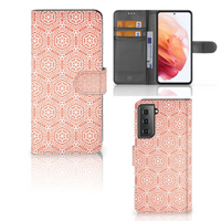 Samsung Galaxy S21 Telefoon Hoesje Pattern Orange