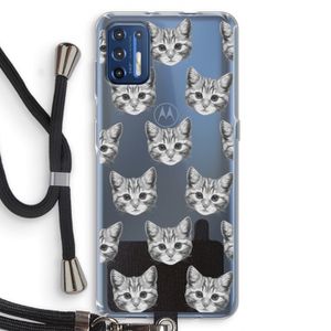 Kitten: Motorola Moto G9 Plus Transparant Hoesje met koord