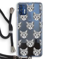 Kitten: Motorola Moto G9 Plus Transparant Hoesje met koord