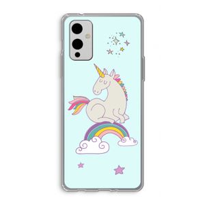 Regenboog eenhoorn: OnePlus 9 Transparant Hoesje