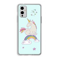 Regenboog eenhoorn: OnePlus 9 Transparant Hoesje