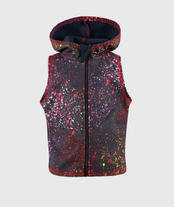 Softshell And Polar Fleece Hooded Vest Dashing Drops