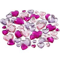 Plak diamantjes paars harten mix - thumbnail