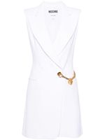 Moschino robe courte à chaîne cœur - Blanc