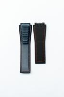 Horlogeband Tag Heuer CAR2A1N / BT6133 / FT6100 Leder/Kunststof Blauw 22mm