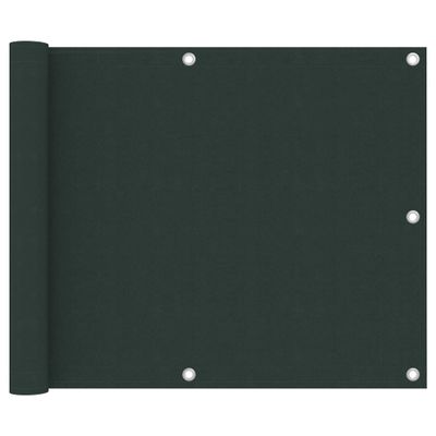 VidaXL Balkonscherm 75x500 cm oxford stof donkergroen